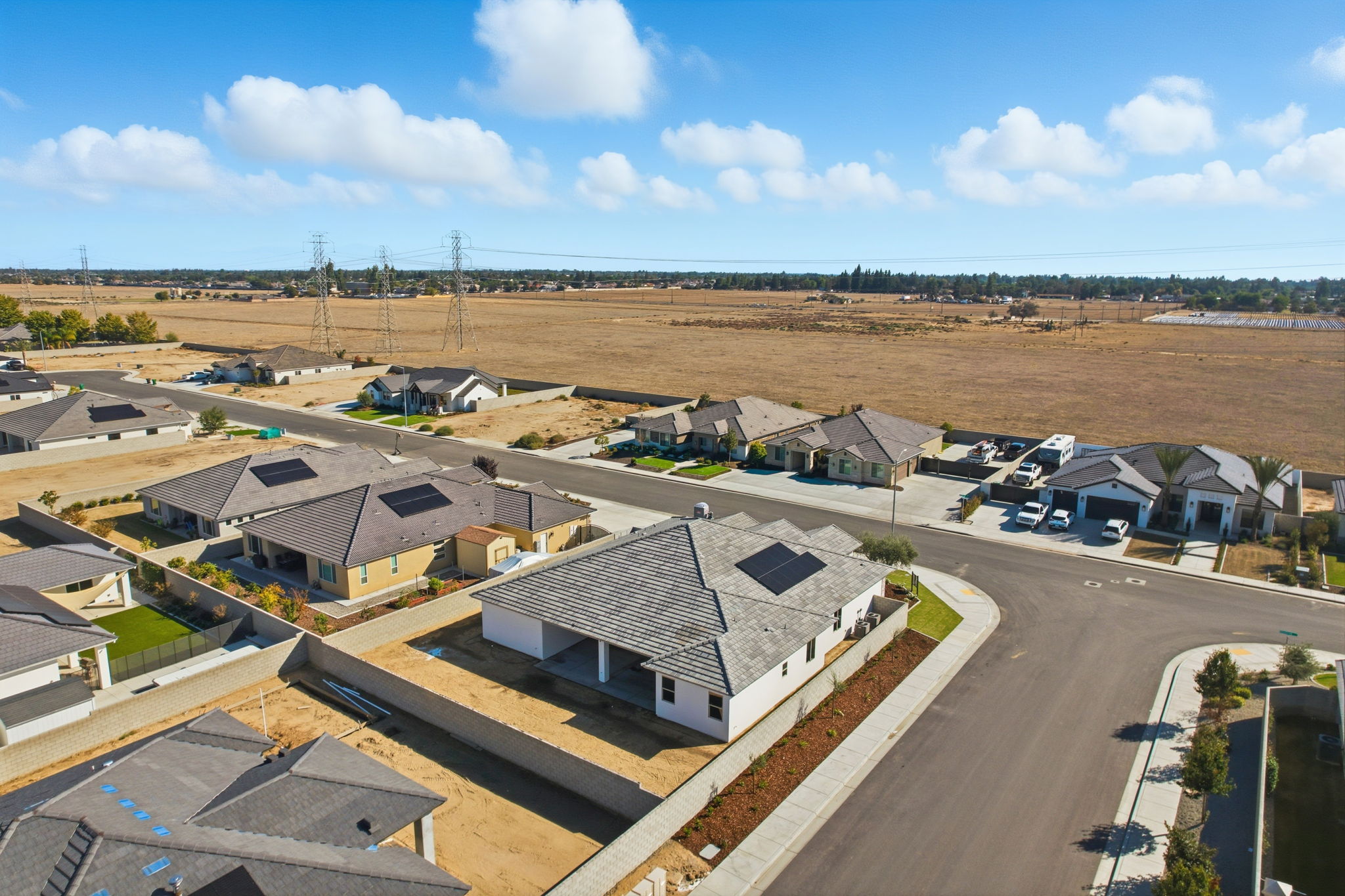 Aerial photography Bakersfield large lot